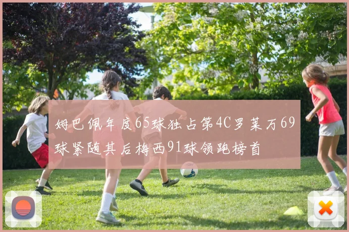 姆巴佩年度65球独占第4C罗莱万69球紧随其后梅西91球领跑榜首